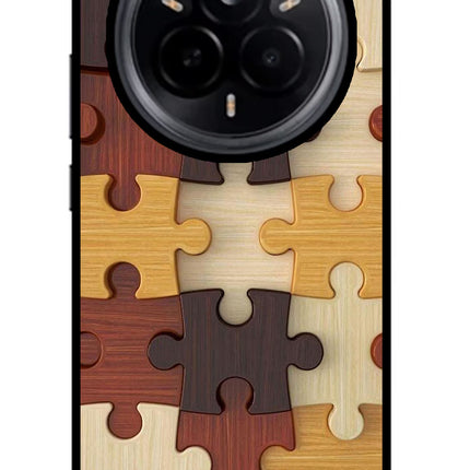 Wooden Puzzle Realme 14 Pro 5G Glass Case
