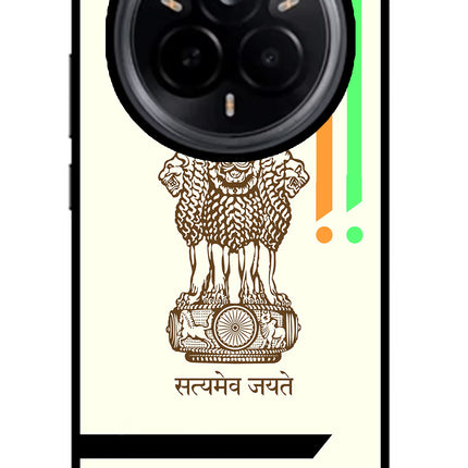 Satyamev Jayate Brown Logo Realme 14 Pro 5G Glass Case