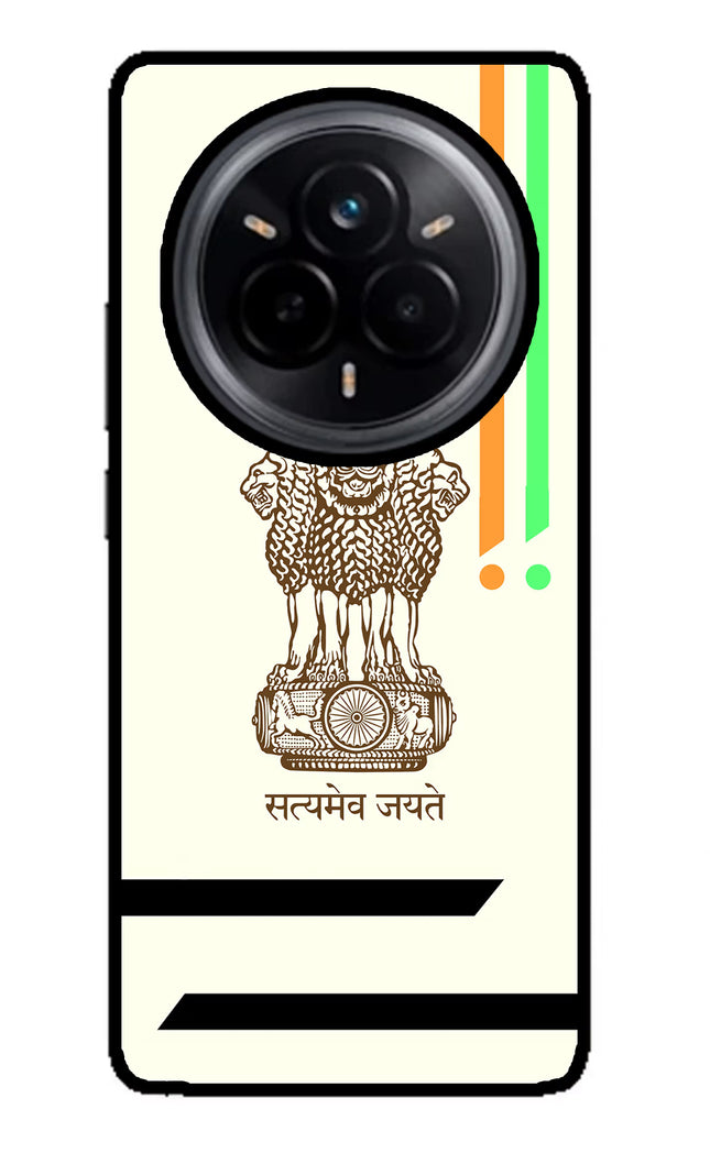 Satyamev Jayate Brown Logo Realme 14 Pro 5G Glass Case