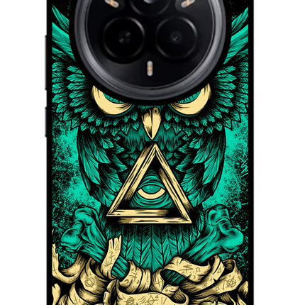 Green Owl Realme 14 Pro 5G Glass Case