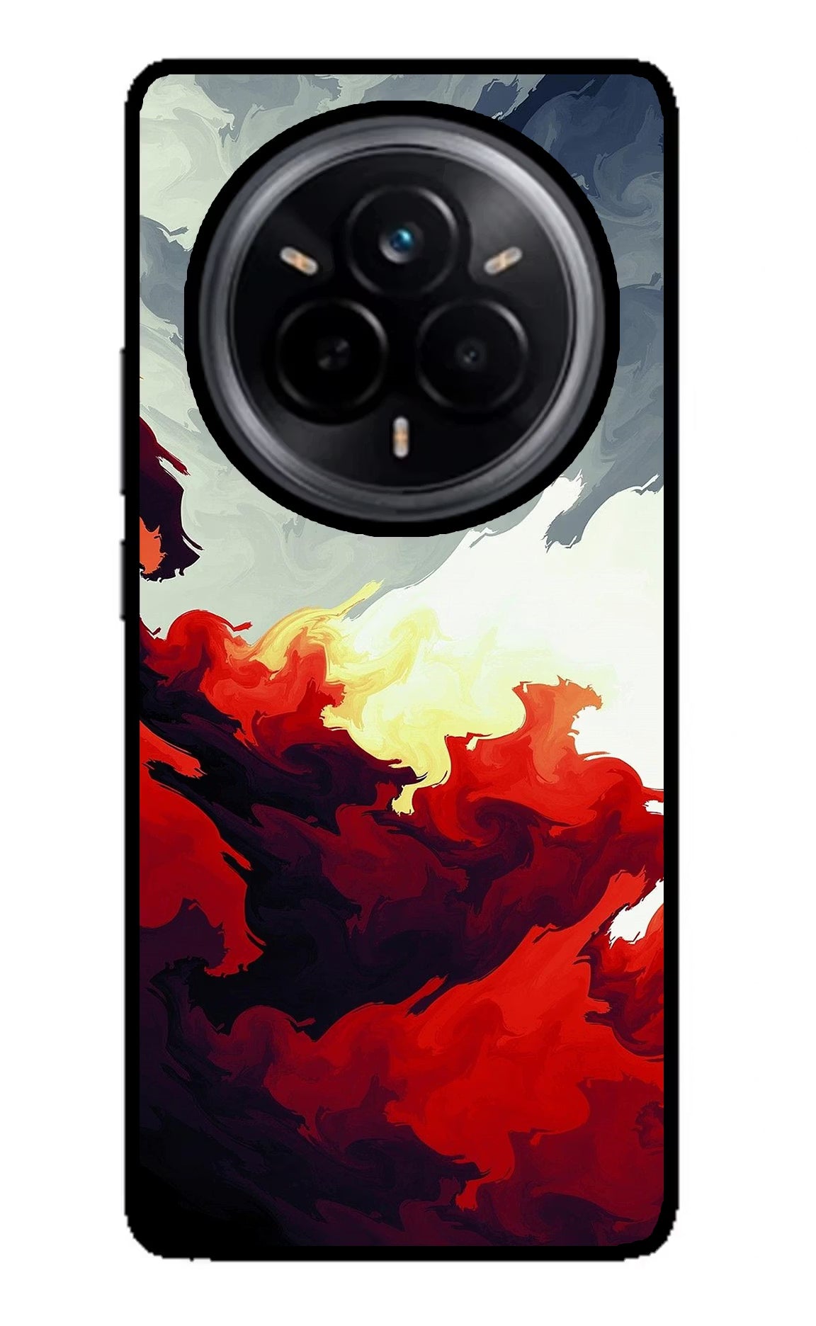 Fire Cloud Realme 14 Pro 5G Glass Case Back Cover by Casekaro