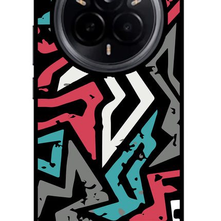 Geometric Graffiti Realme 14 Pro 5G Glass Case