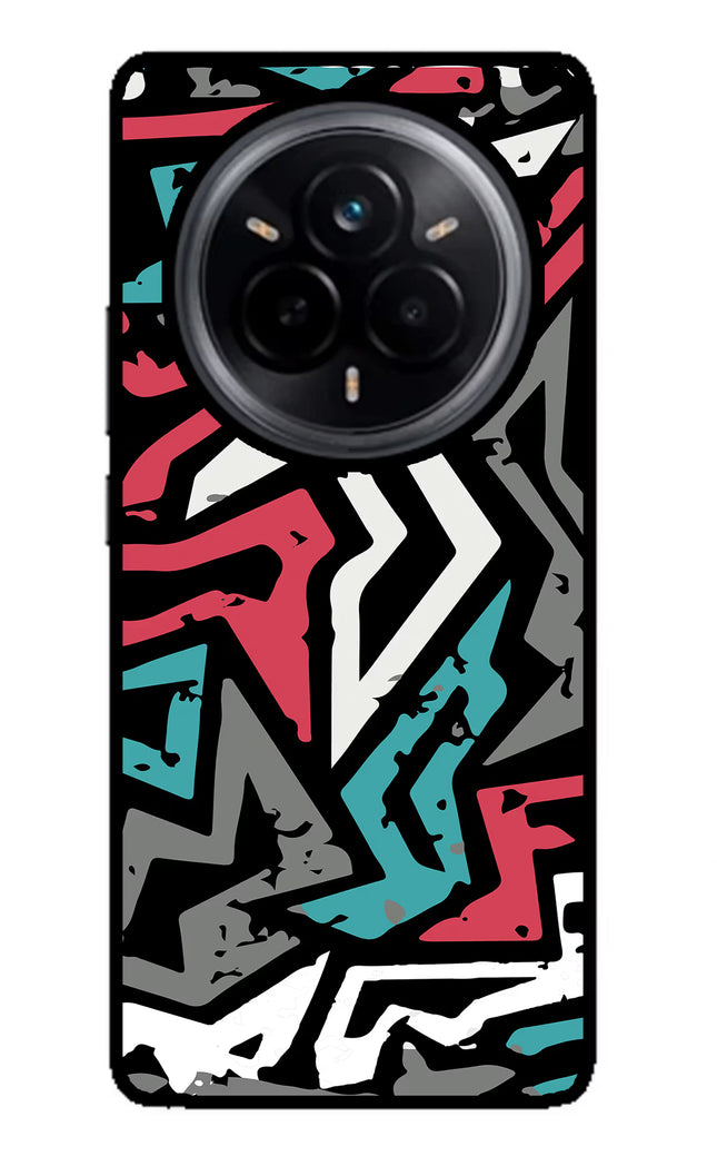 Geometric Graffiti Realme 14 Pro 5G Glass Case Back Cover by Casekaro