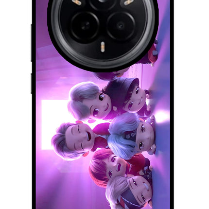BTS Chibi Realme 14 Pro 5G Glass Case