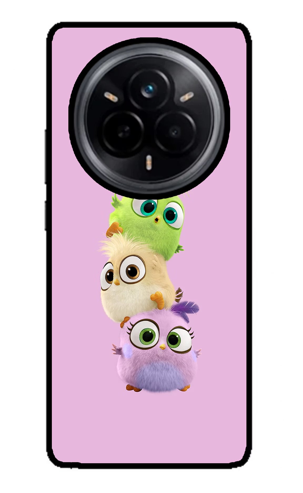 Cute Little Birds Realme 14 Pro 5G Glass Case Back Cover by Casekaro