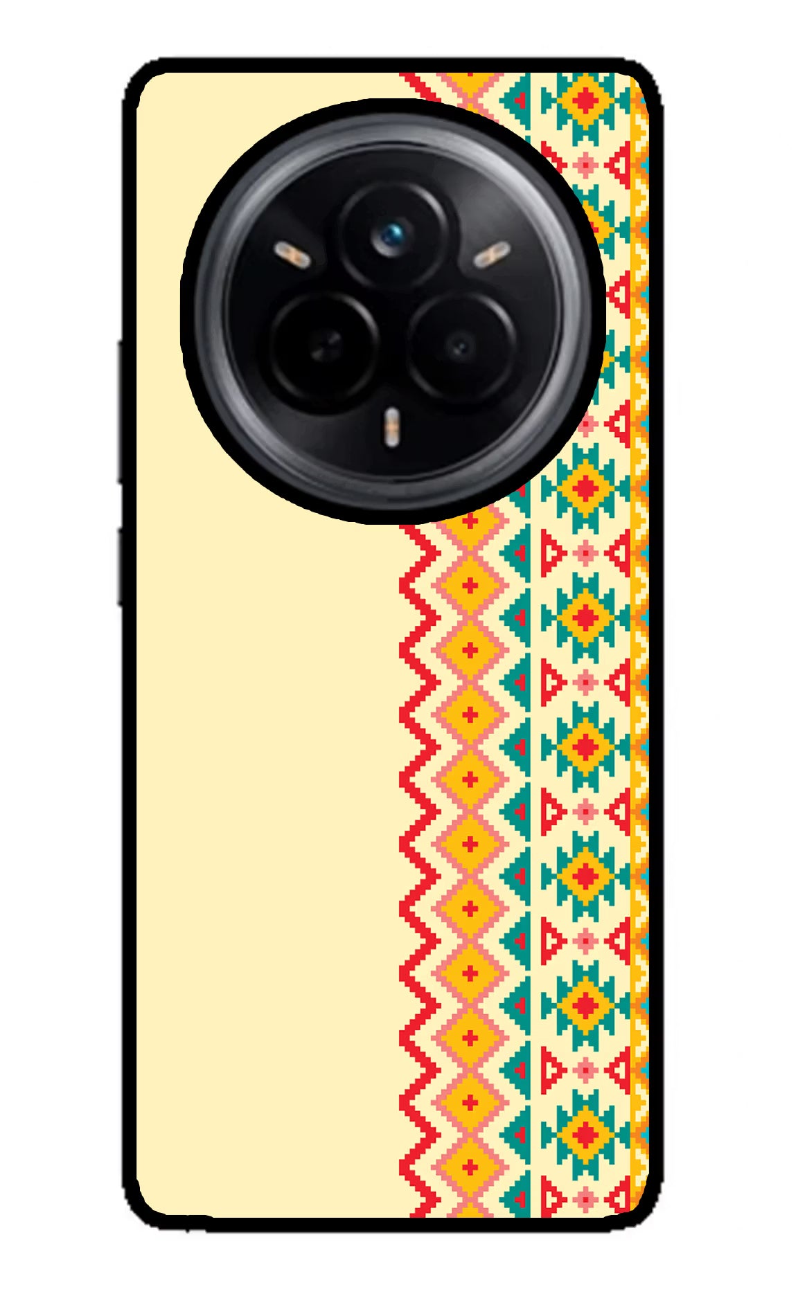 Ethnic Seamless Realme 14 Pro 5G Glass Case Back Cover by Casekaro