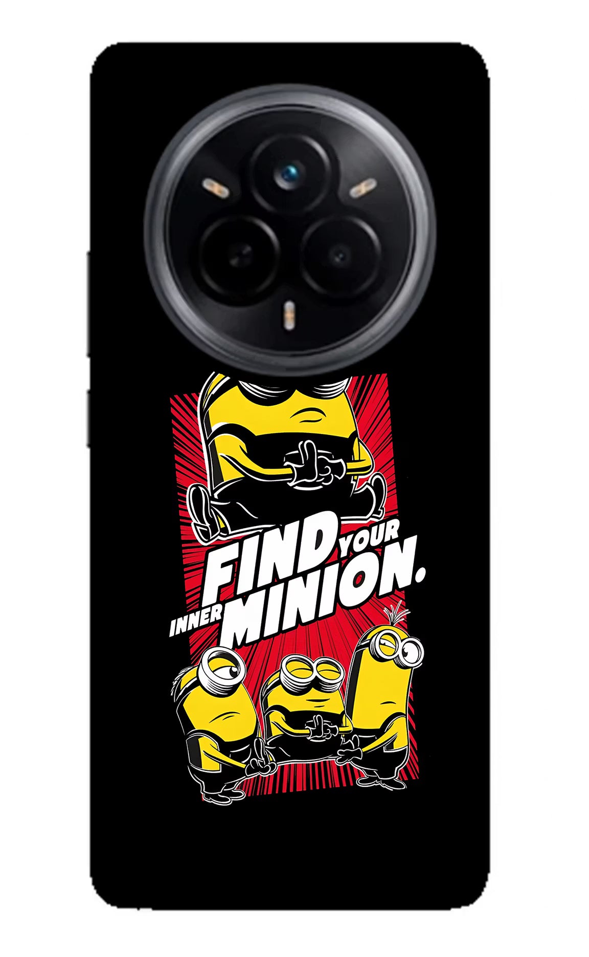 Find your inner Minion Realme 14 Pro 5G Glass Case Back Cover by Casekaro