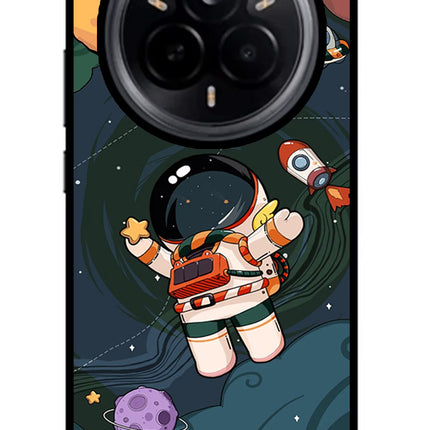 Cartoon Astronaut Realme 14 Pro 5G Glass Case