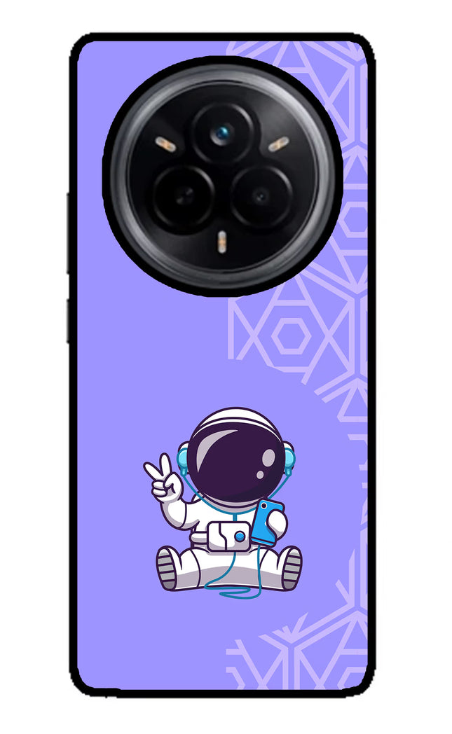 Cute Astronaut Chilling Realme 14 Pro 5G Glass Case