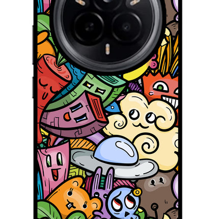 Veggie Doodle Realme 14 Pro 5G Glass Case