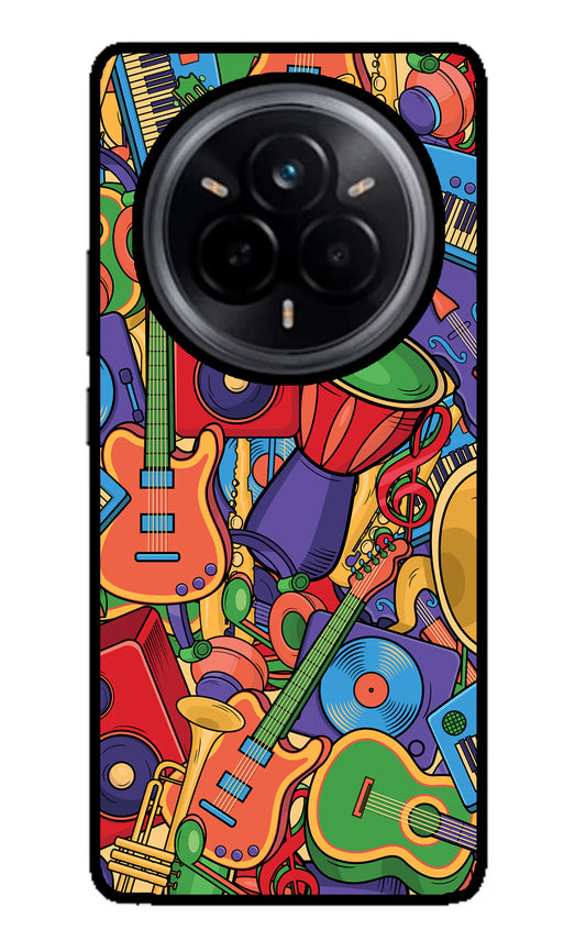 Music Instrument Doodle Realme 14 Pro 5G Glass Case