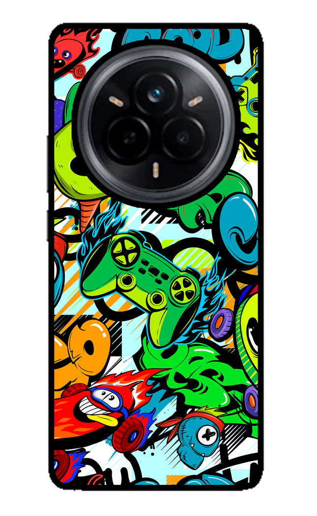 Game Doodle Realme 14 Pro 5G Glass Case Back Cover by Casekaro