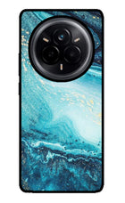 Blue Glitter Marble Realme 14 Pro 5G Glass Case