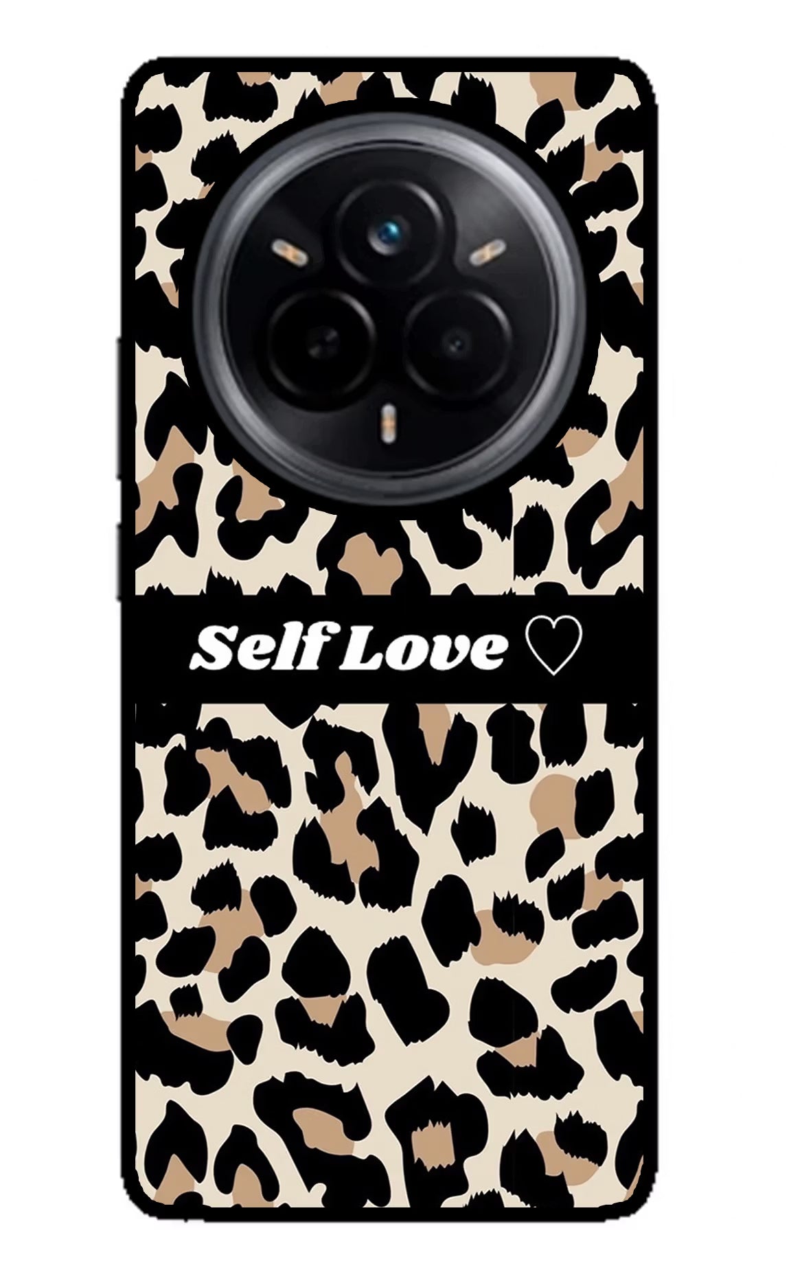 Leopard Print Self Love Realme 14 Pro 5G Glass Case Back Cover by Casekaro