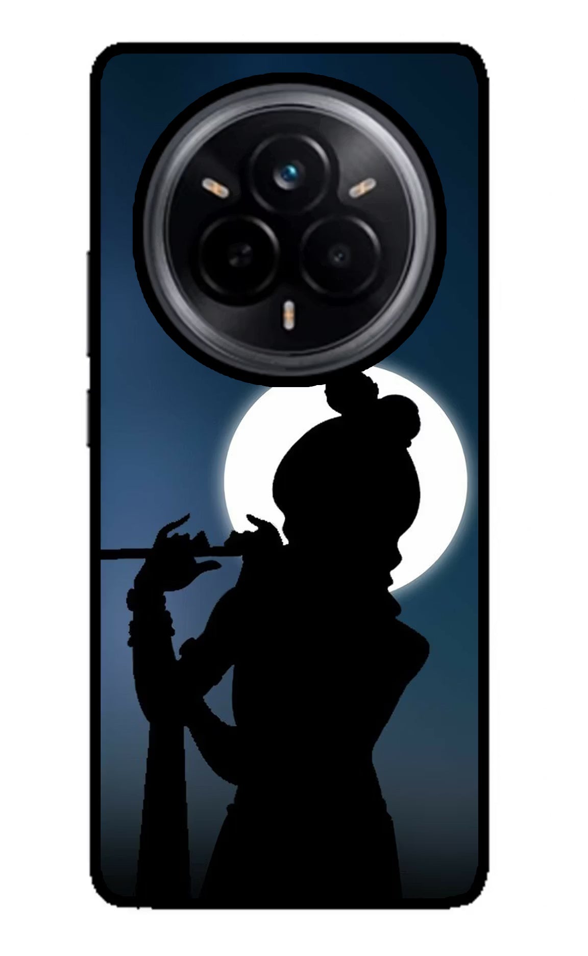 Shri Krishna Silhouette Realme 14 Pro 5G Glass Case Back Cover by Casekaro