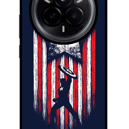 Captain America Marvel Art Realme 14 Pro 5G Glass Case