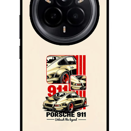 Classic Porsche 911 Realme 14 Pro 5G Glass Case Back Cover by Casekaro
