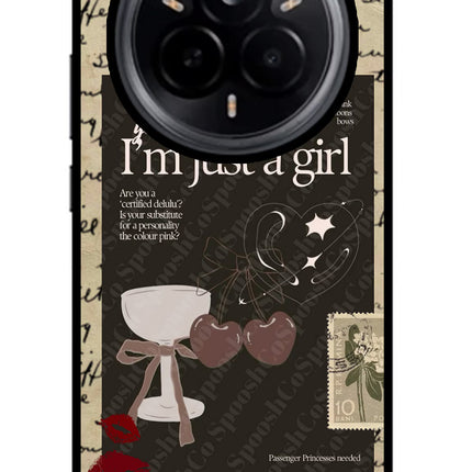 I am just a girl Realme 14 Pro 5G Glass Case