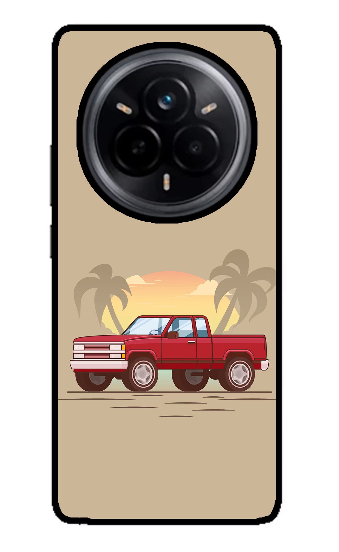 Desert Classic Drive Realme 14 Pro 5G Glass Case Back Cover by Casekaro
