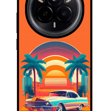 Palm Drive 80s Realme 14 Pro 5G Glass Case