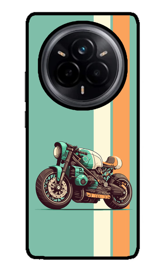 Striped Moto Drift Realme 14 Pro 5G Glass Case Back Cover by Casekaro