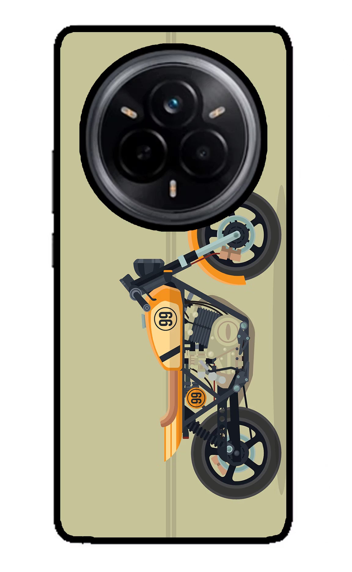 Vertical Speedster Realme 14 Pro 5G Glass Case Back Cover by Casekaro