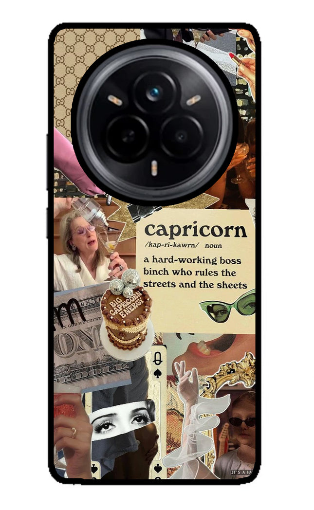 Capricorn Zodiac Realme 14 Pro 5G Glass Case Back Cover by Casekaro