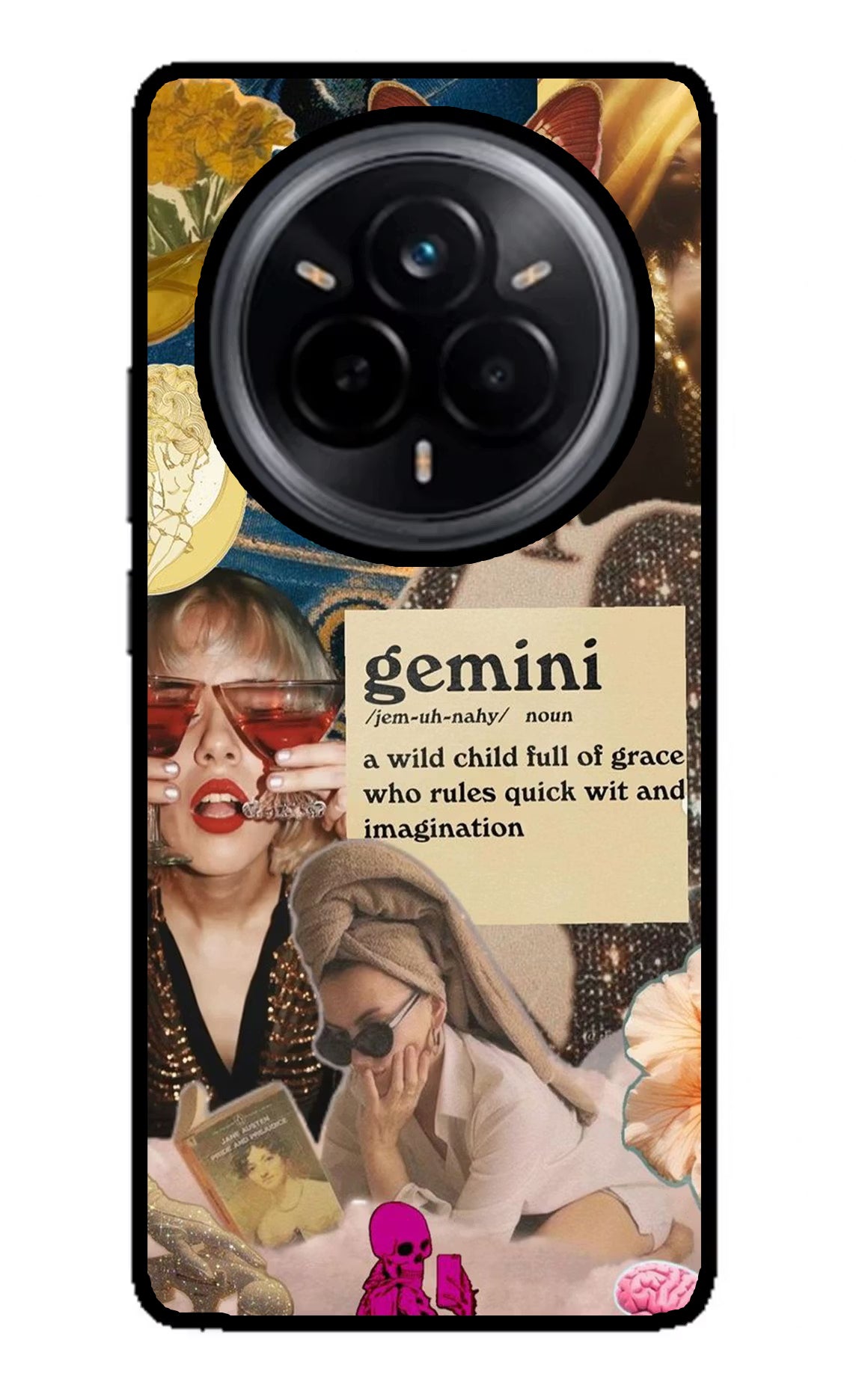Gemini Zodiac Realme 14 Pro 5G Glass Case Back Cover by Casekaro