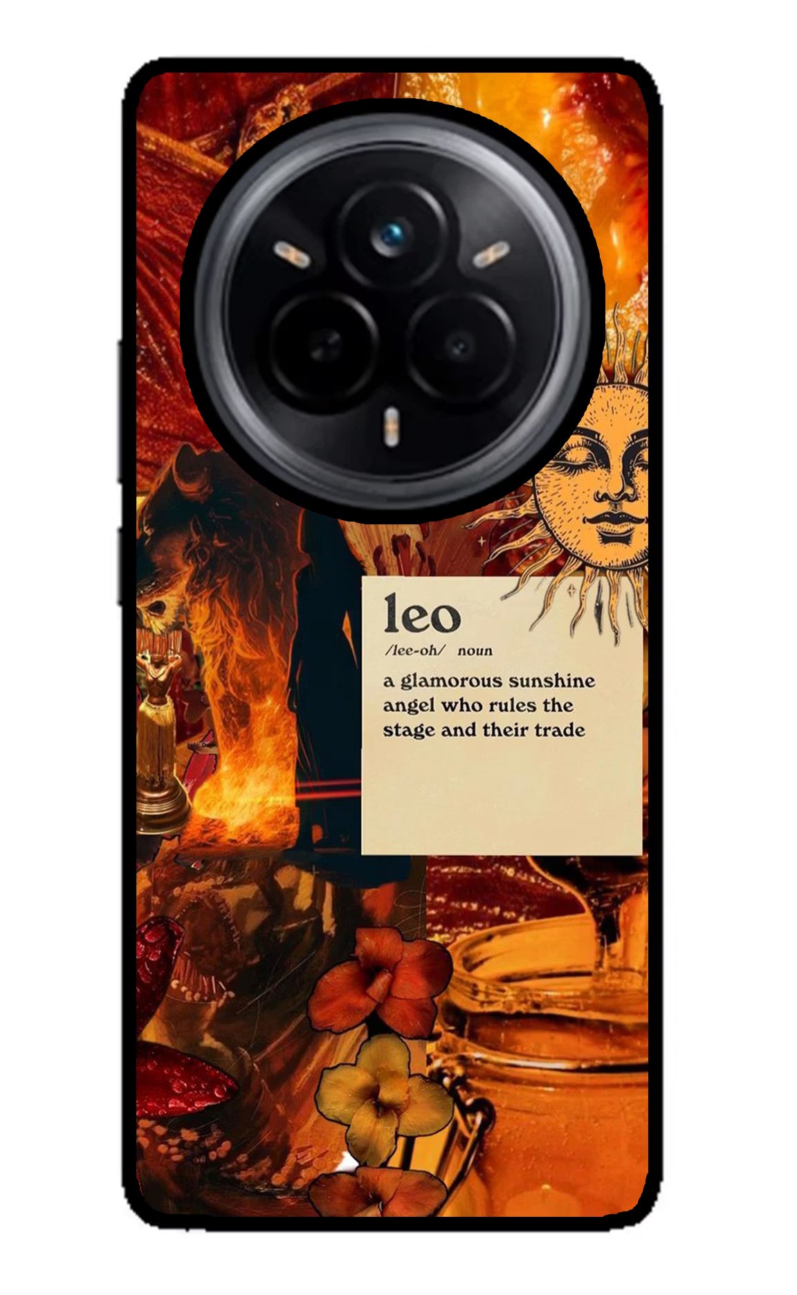 Leo Zodiac Realme 14 Pro 5G Glass Case