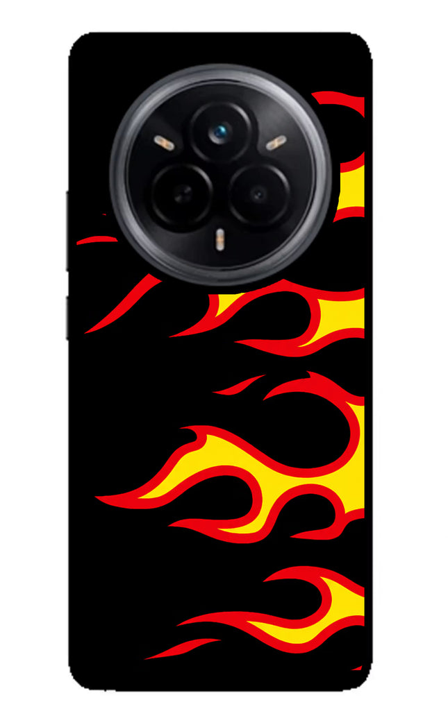 Side Sweep Flames Realme 14 Pro 5G Glass Case