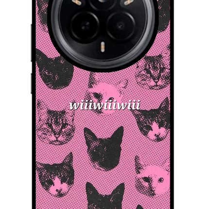 Pink Cats Realme 14 Pro 5G Glass Case