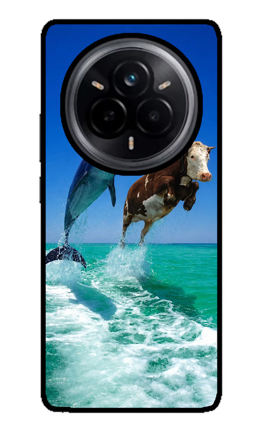 Dolphin vs Cow Realme 14 Pro 5G Glass Case