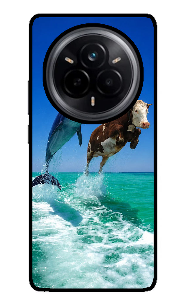 Dolphin vs Cow Realme 14 Pro 5G Glass Case
