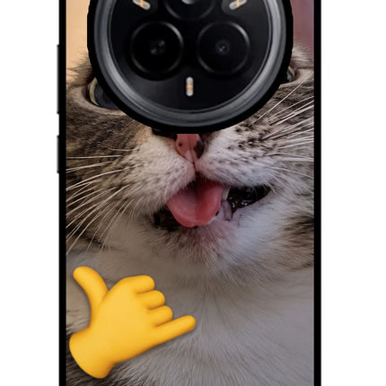 Silly Cat Call Realme 14 Pro 5G Glass Case