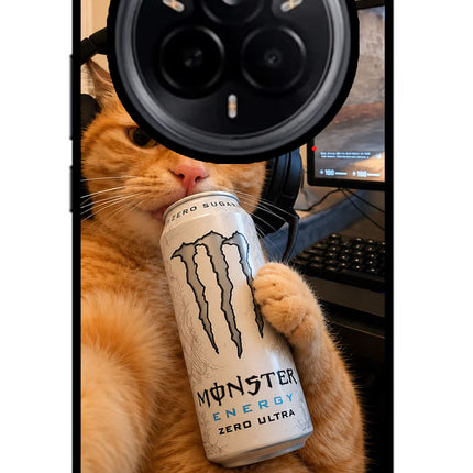 Gamer Cat Energy Realme 14 Pro 5G Glass Case