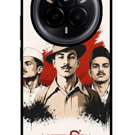 Bhagat Singh Trio Realme 14 Pro 5G Glass Case Back Cover by Casekaro