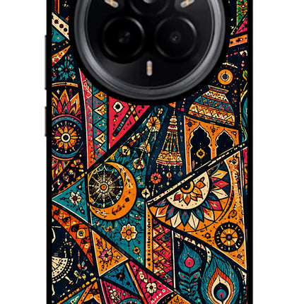 Folk Print Realme 14 Pro 5G Glass Case