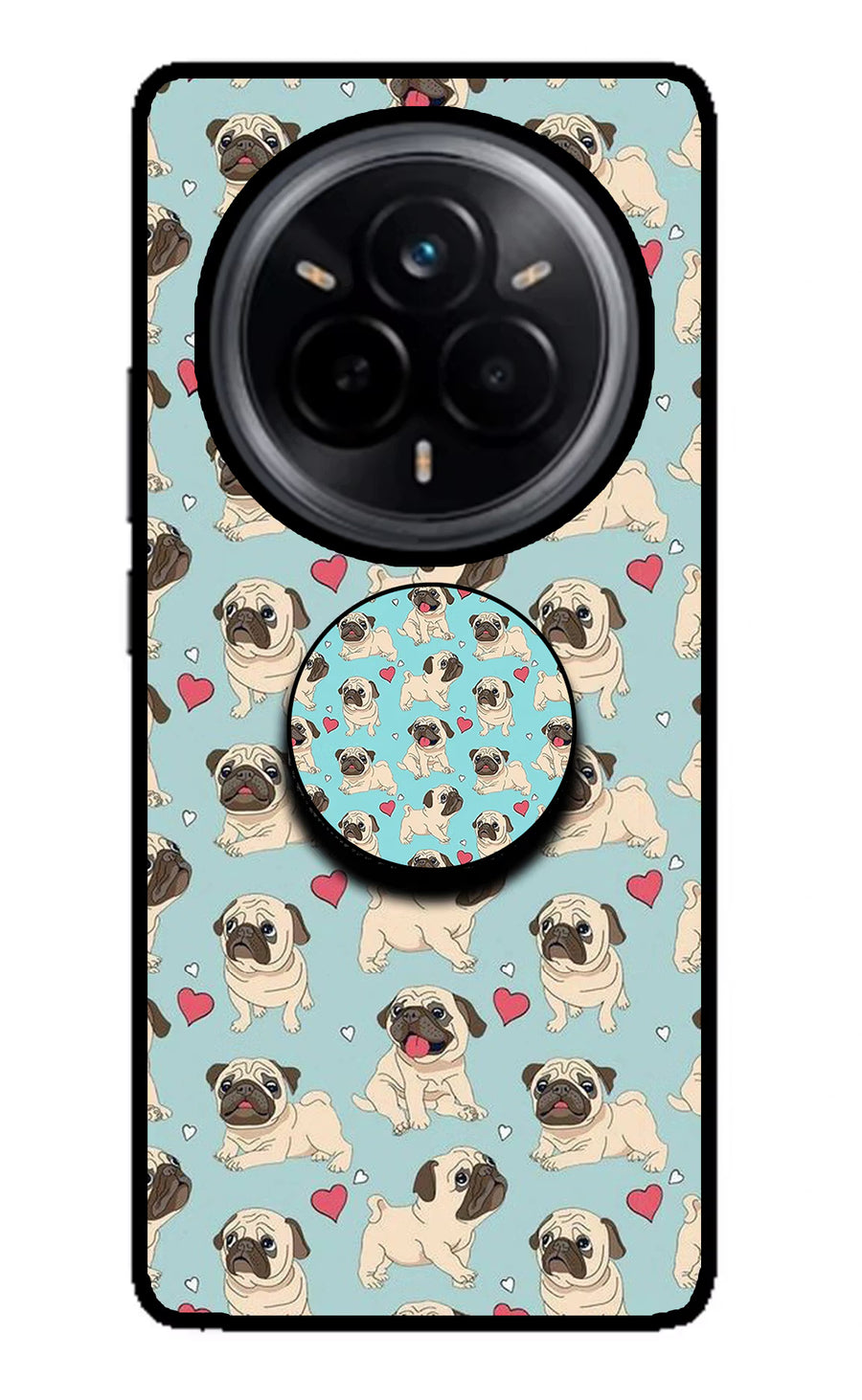 Pug Dog Realme 14 Pro 5G Pop Case, Glass case