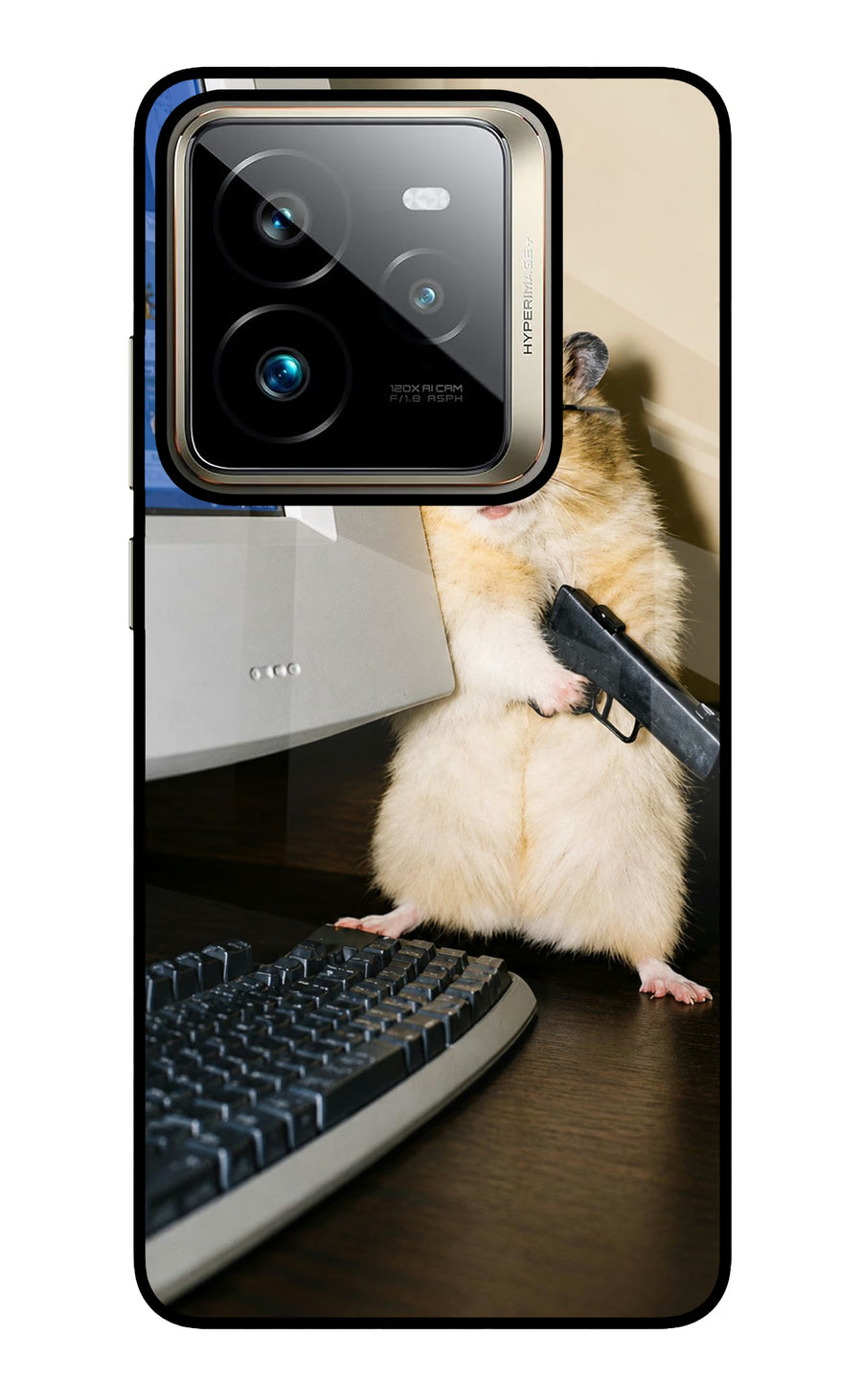 Hacker Hamster Realme GT 7 Pro Back Cover, Glass case
