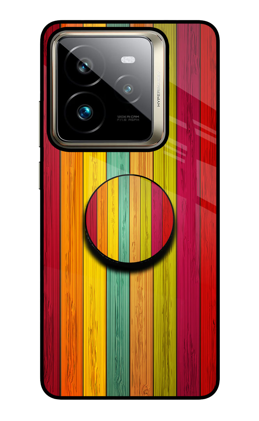 Multicolor Wooden Realme GT 7 Pro Pop Case, Glass case