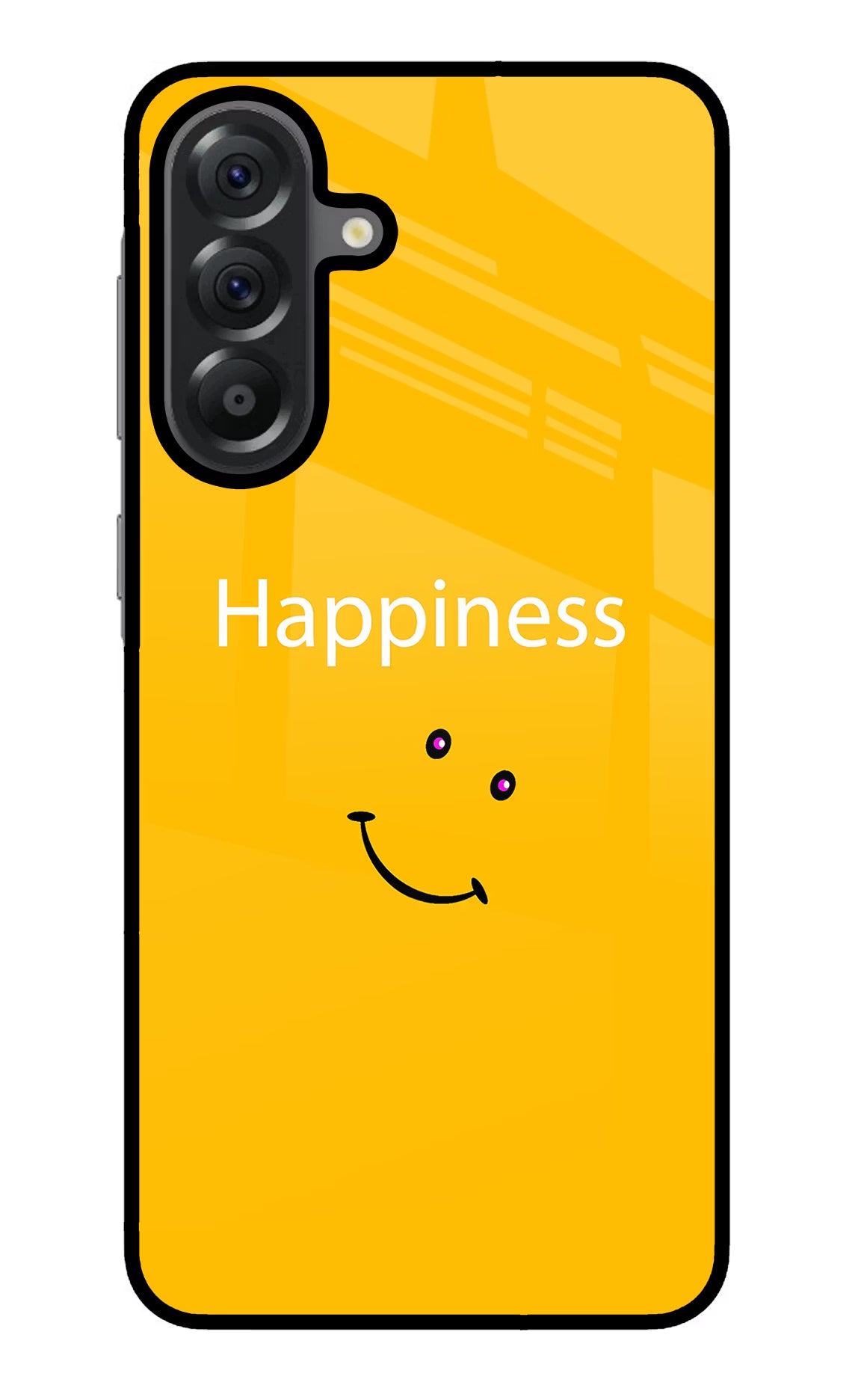 Happiness With Smiley Samsung A56 5G Glass Case Back Cover by Casekaro
