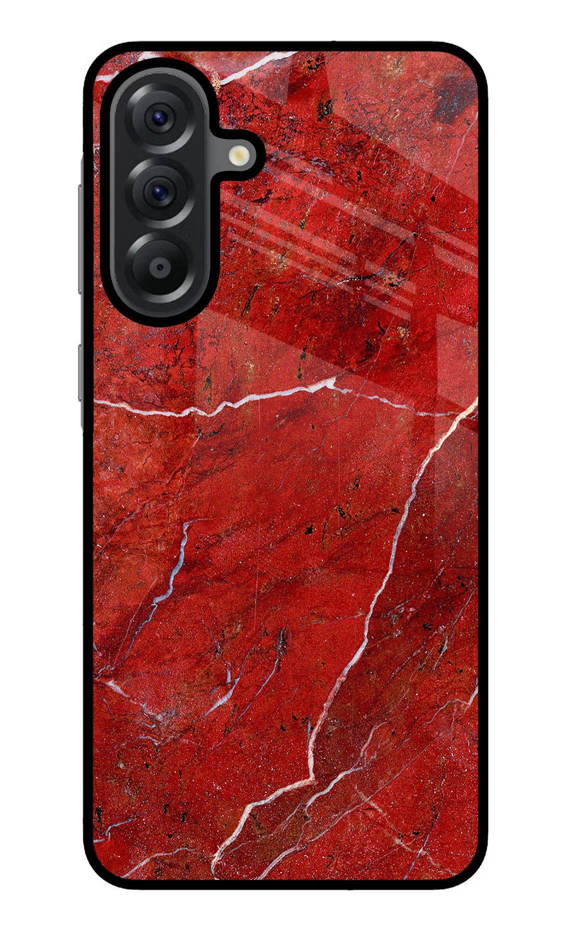 Red Marble Design Samsung A56 5G Glass Case