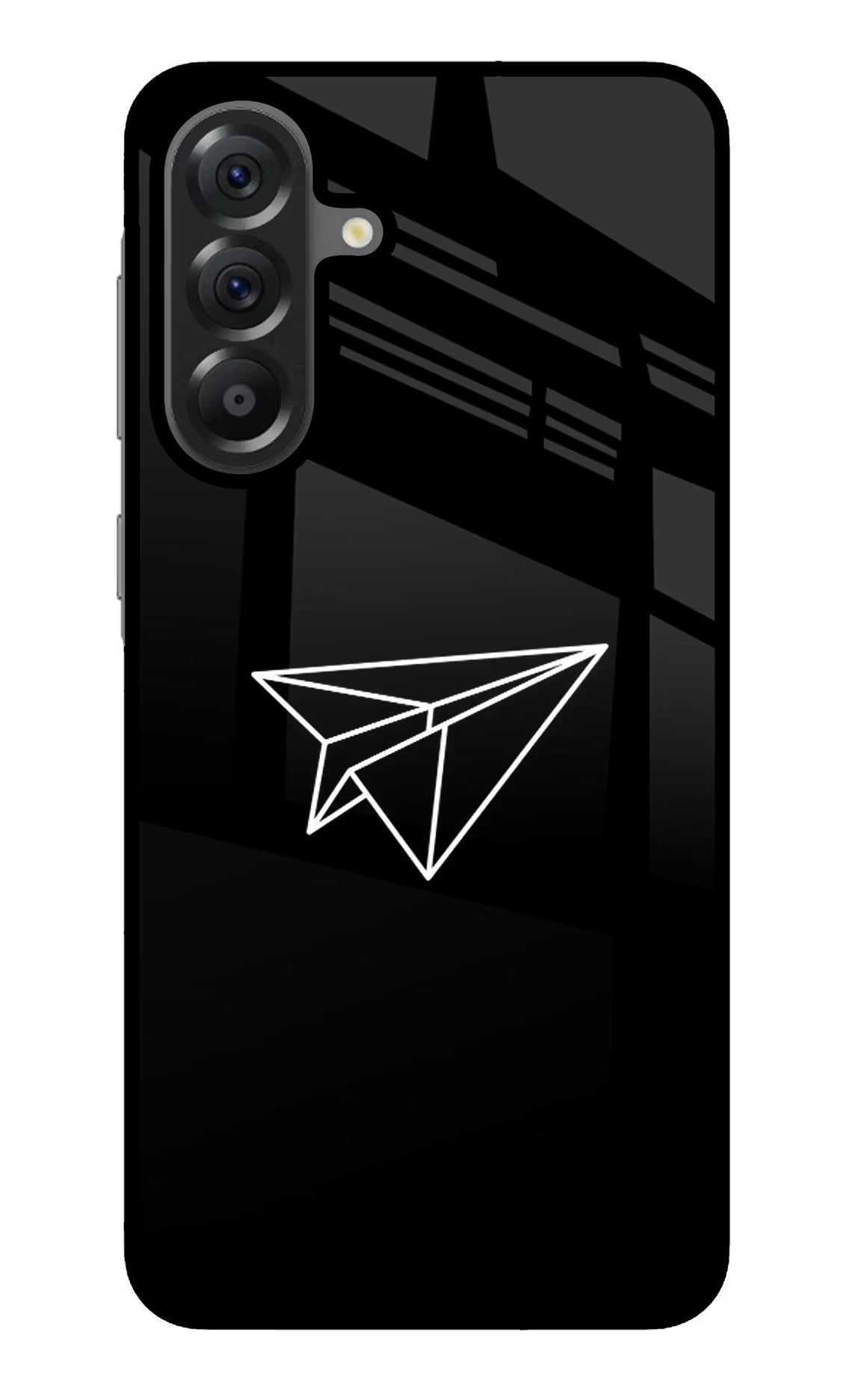 Paper Plane White Samsung A56 5G Glass Case