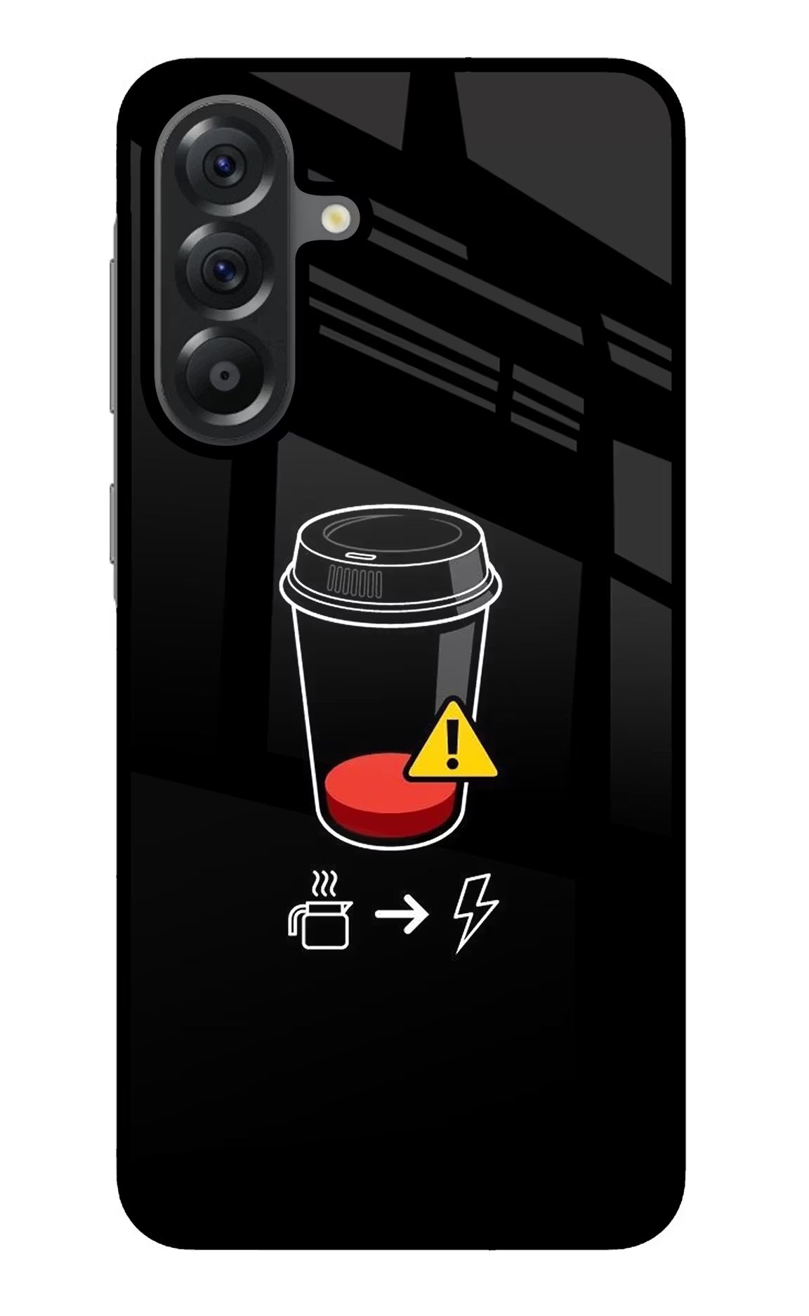 Coffee Samsung A56 5G Glass Case Back Cover by Casekaro