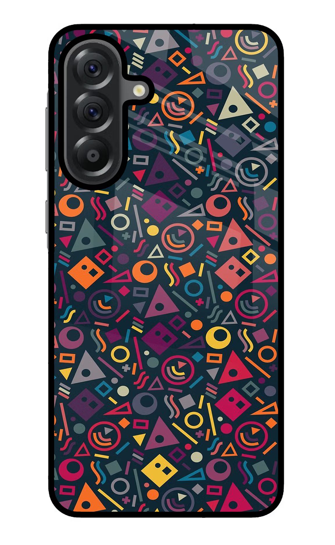 Geometric Abstract Samsung A56 5G Glass Case Back Cover by Casekaro