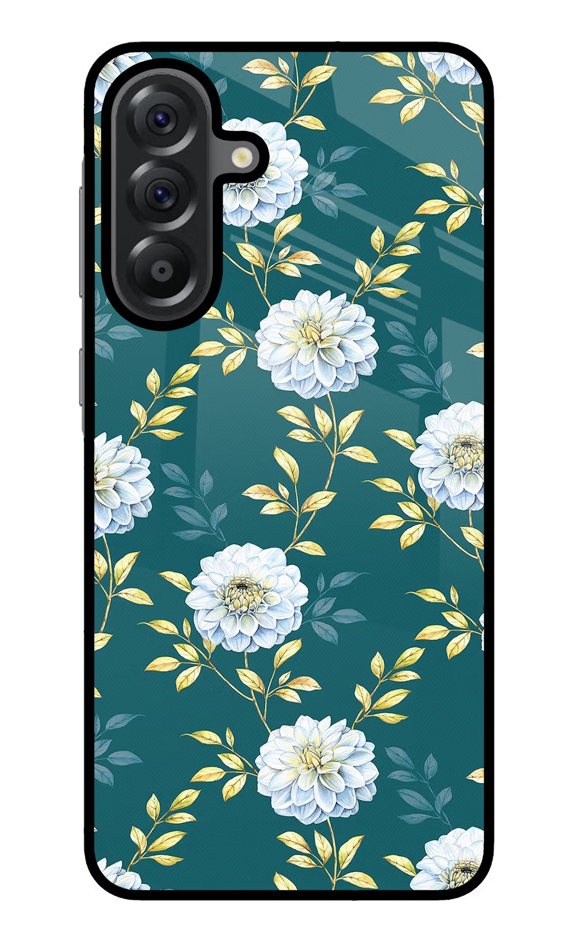 Flowers Samsung A56 5G Glass Case Back Cover by Casekaro