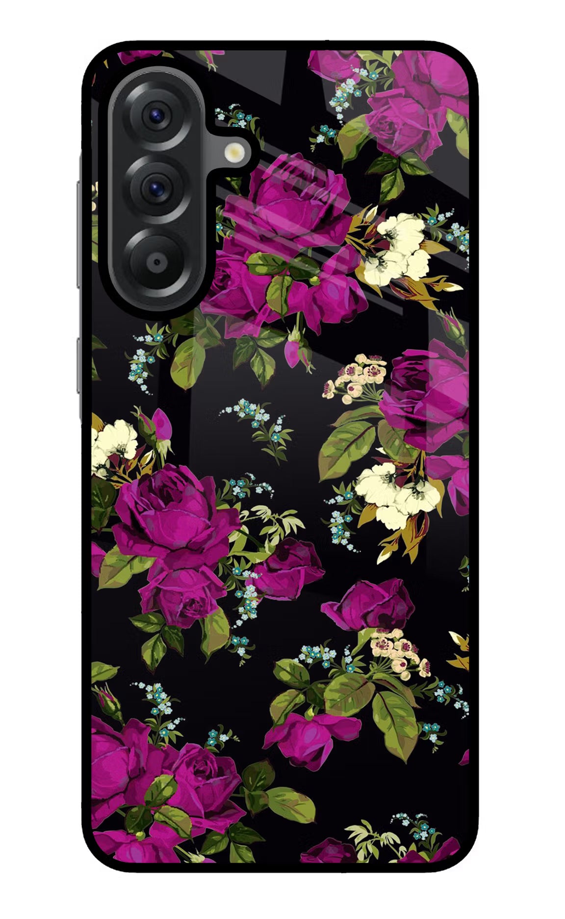 Flowers Samsung A56 5G Glass Case Back Cover by Casekaro