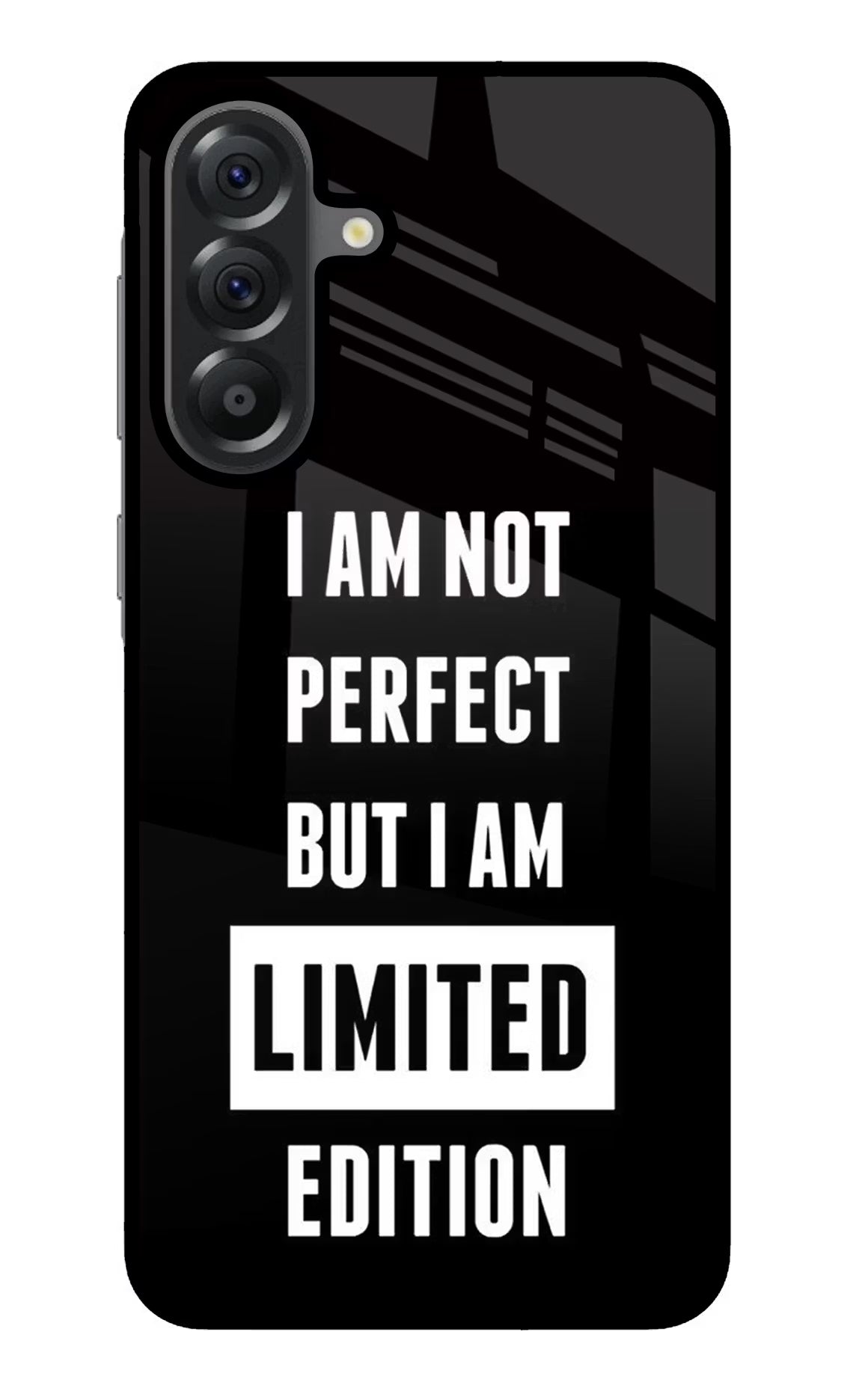 I Am Not Perfect But I Am Limited Edition Samsung A56 5G Glass Case Back Cover by Casekaro