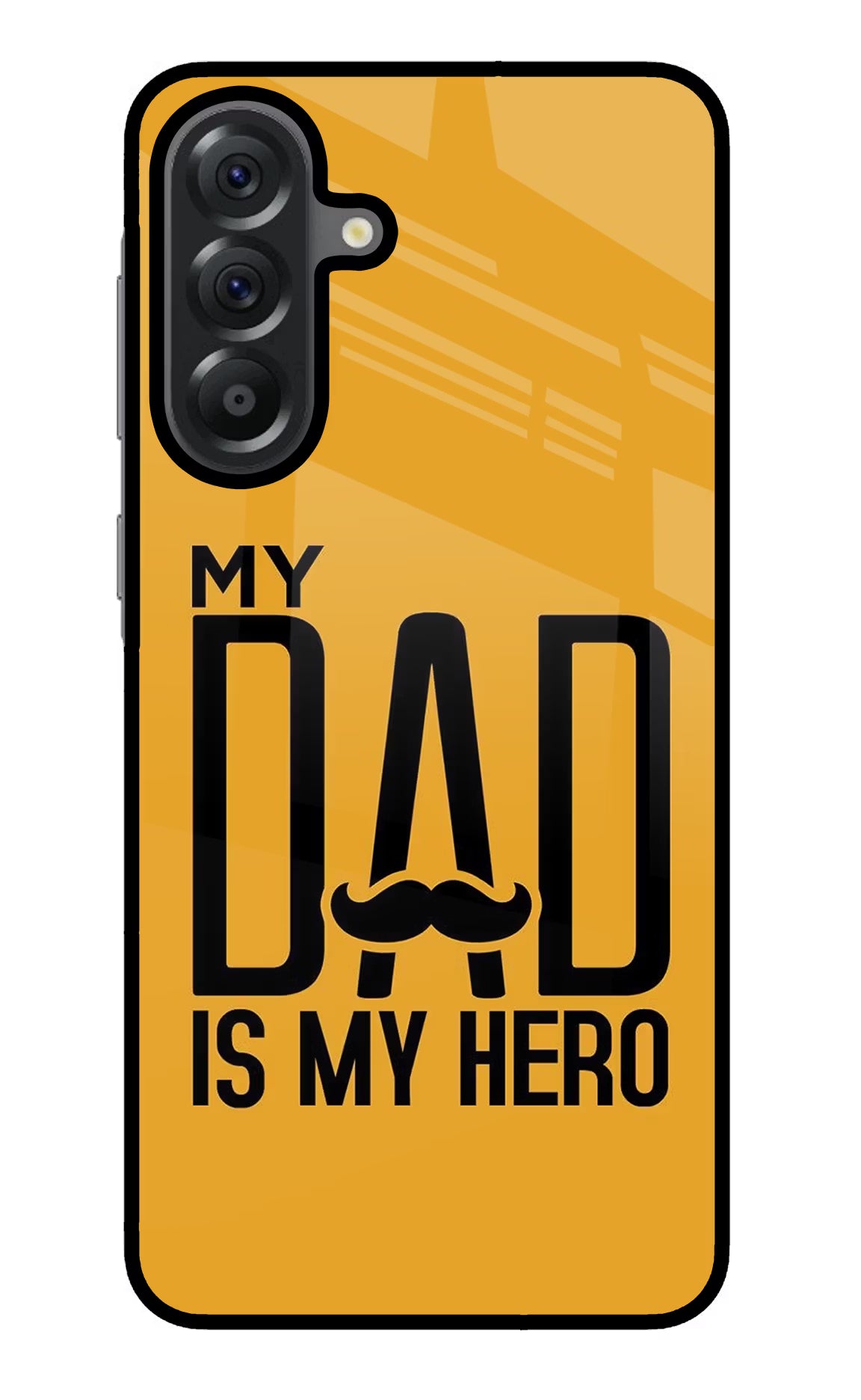 My Dad Is My Hero Samsung A56 5G Glass Case Back Cover by Casekaro