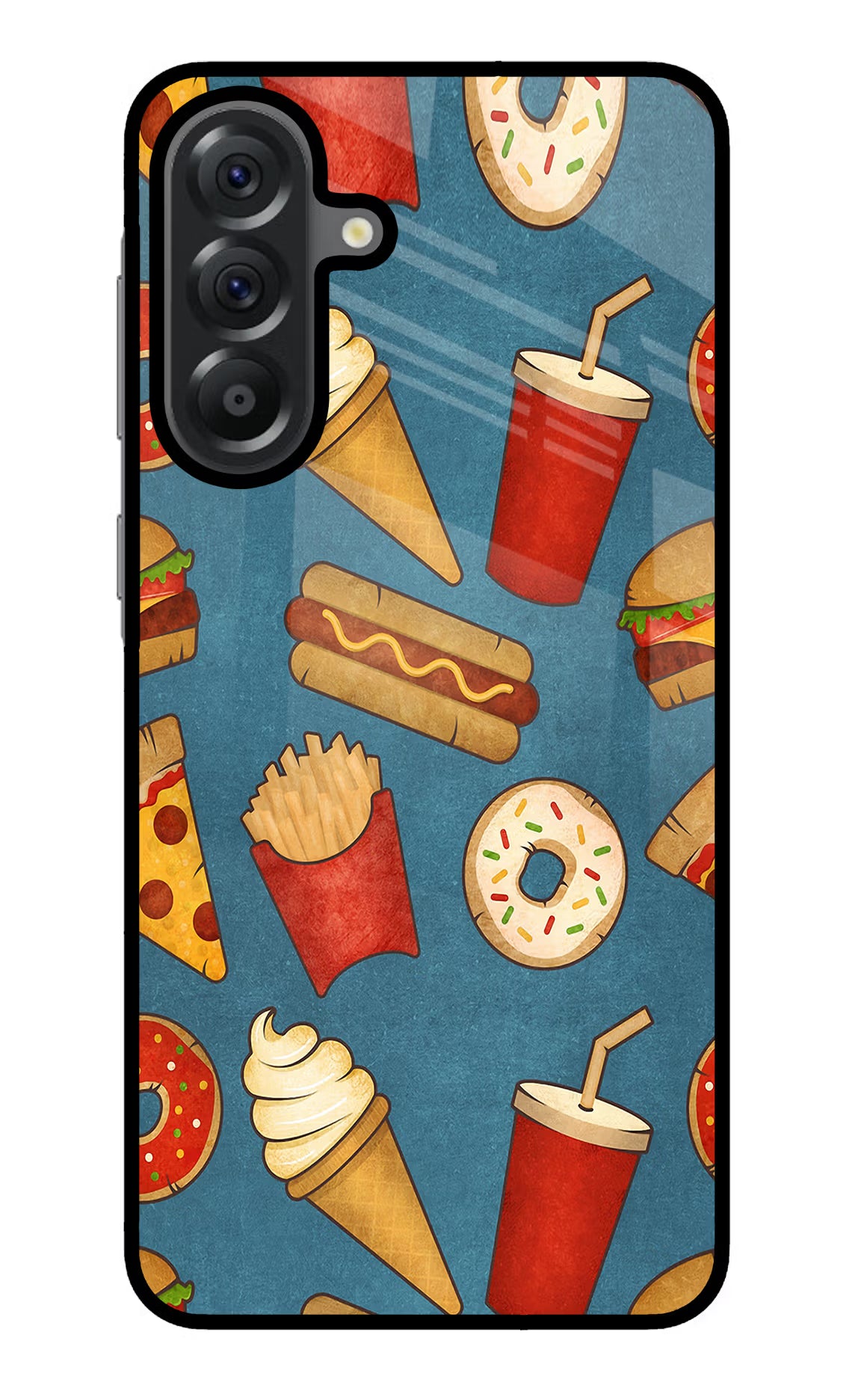 Foodie Samsung A56 5G Glass Case Back Cover by Casekaro